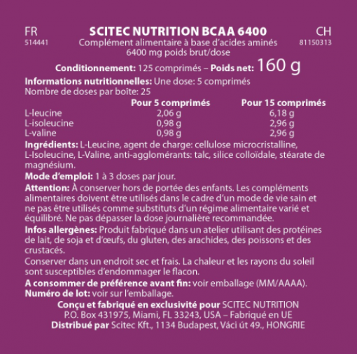BCAA 6400 - SCITEC